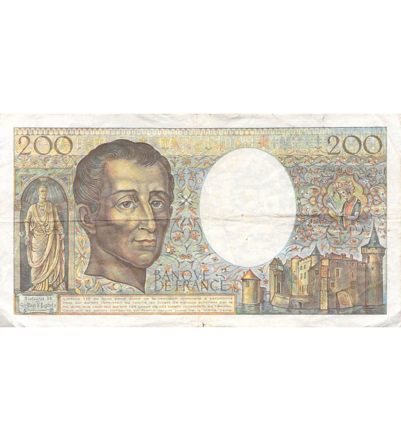 FRANCE, MONTESQUIEU - 200 FRANCS 1983 - SÉRIES VARIÉES - TB à TB+