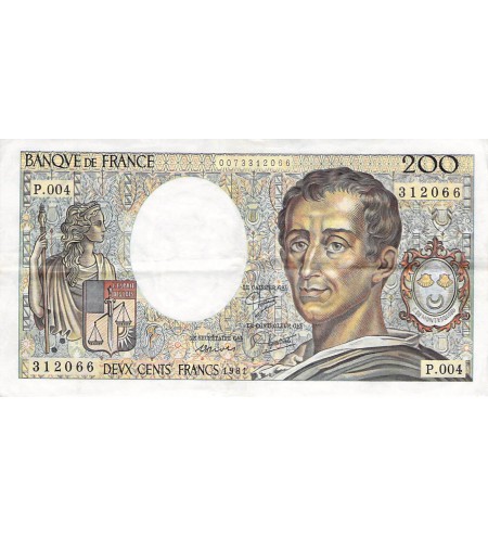 FRANCE, MONTESQUIEU - 200 FRANCS 1981 - SÉRIES VARIÉES - TTB