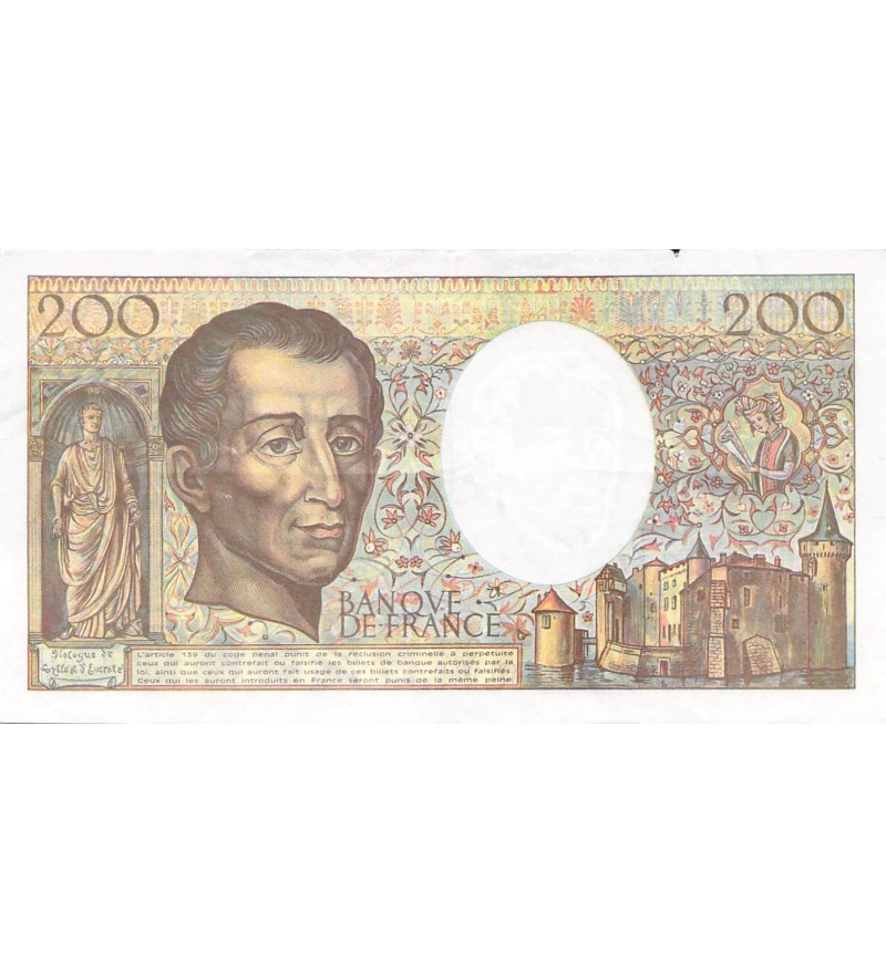 FRANCE, MONTESQUIEU - 200 FRANCS 1992 - SÉRIE H.134 - TTB+