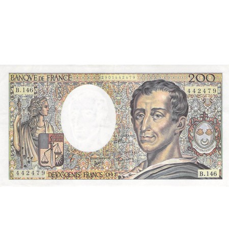 FRANCE, MONTESQUIEU - 200 FRANCS 1992 - SÉRIE B.145 - PSUP