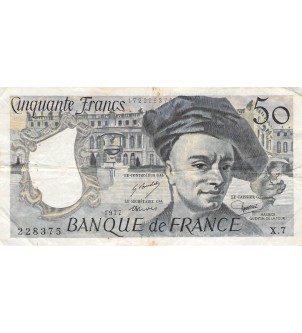FRANCE, QUENTIN DE LA TOUR - 50 FRANCS 1977 - SÉRIES VARIÉES - TB à TB+