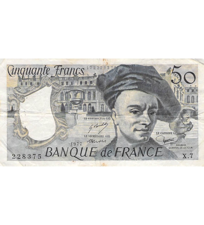 FRANCE, QUENTIN DE LA TOUR - 50 FRANCS 1977 - SÉRIES VARIÉES - TB à TB+