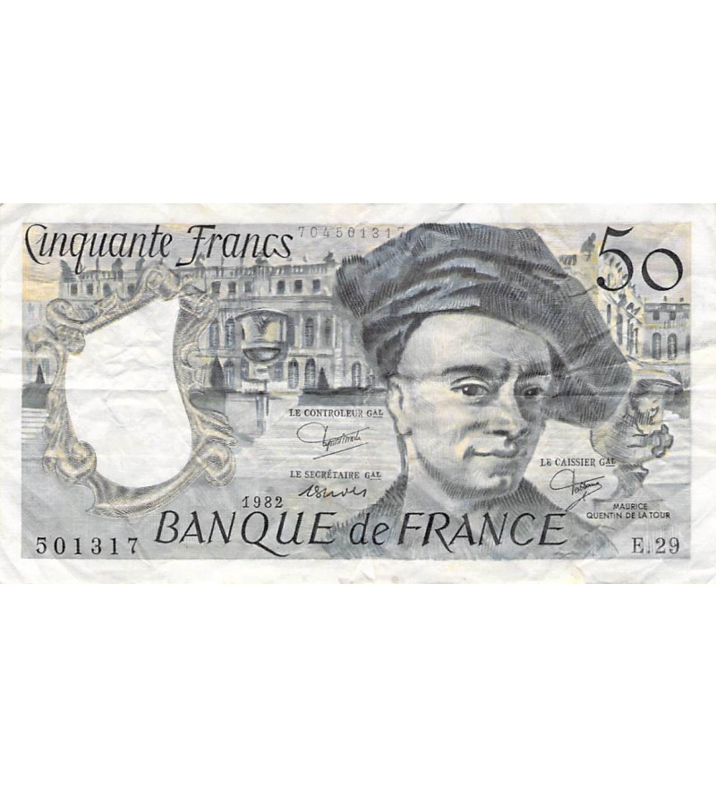 FRANCE, QUENTIN DE LA TOUR - 50 FRANCS 1982 - SÉRIES VARIÉES - TB à TB+