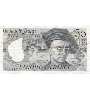FRANCE, QUENTIN DE LA TOUR - 50 FRANCS 1982 - SÉRIES VARIÉES - TB à TB+ 2