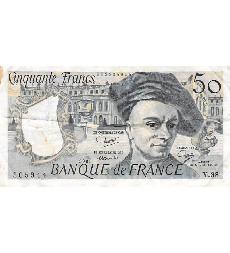 FRANCE, QUENTIN DE LA TOUR - 50 FRANCS 1983 - SÉRIES VARIÉES - TB à TB+
