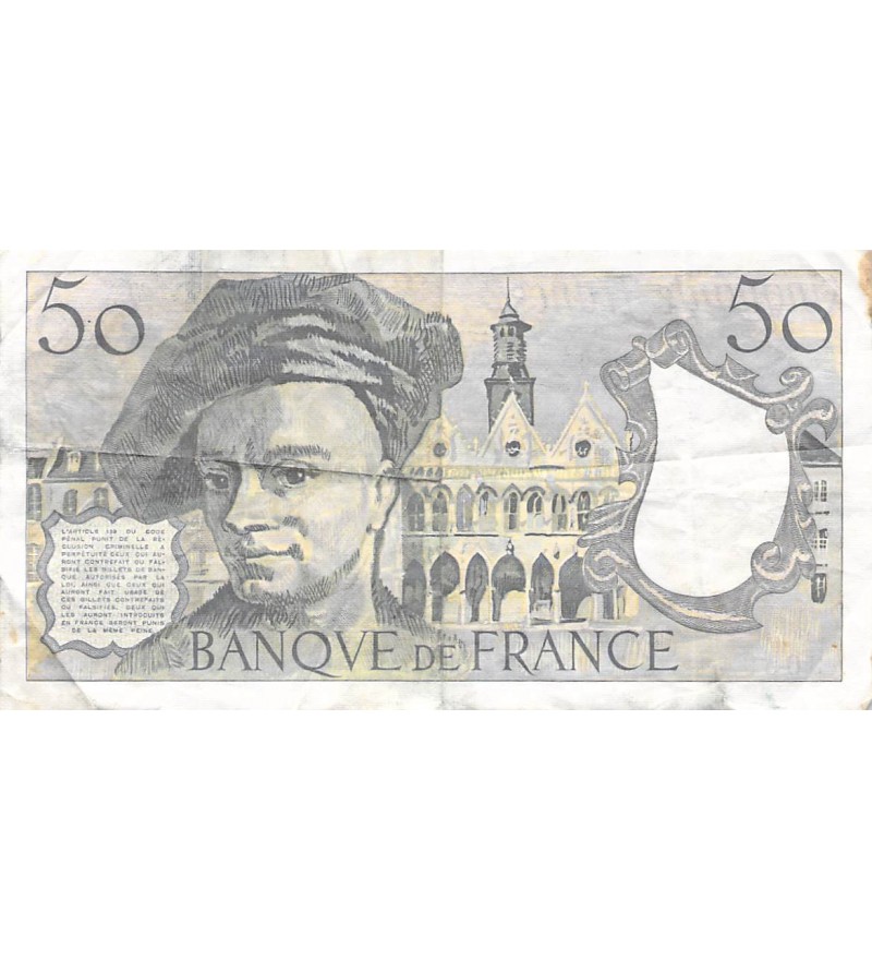 FRANCE, QUENTIN DE LA TOUR - 50 FRANCS 1983 - SÉRIES VARIÉES - TB à TB+