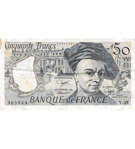 FRANCE, QUENTIN DE LA TOUR - 50 FRANCS 1983 - SÉRIES VARIÉES - TB à TB+