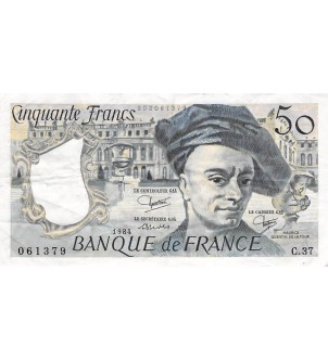 FRANCE, QUENTIN DE LA TOUR - 50 FRANCS 1984 - SÉRIES VARIÉES - TB à TB+