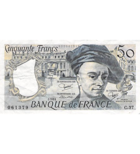 FRANCE, QUENTIN DE LA TOUR - 50 FRANCS 1984 - SÉRIES VARIÉES - TB à TB+