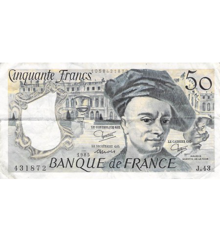FRANCE, QUENTIN DE LA TOUR - 50 FRANCS 1985 - SÉRIES VARIÉES - TB à TB+