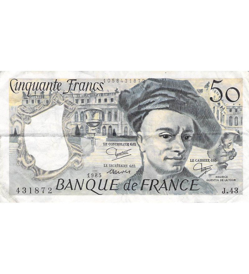 FRANCE, QUENTIN DE LA TOUR - 50 FRANCS 1985 - SÉRIES VARIÉES - TB à TB+