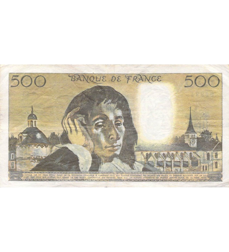 FRANCE, PASCAL - 500 FRANCS 06/12/1973 - SÉRIE R.33 - TB+