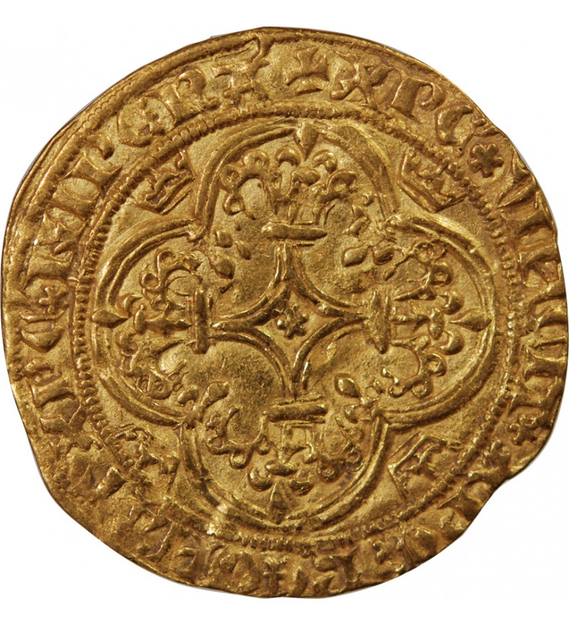 CHARLES VI LE FOU - ECU D'OR A LA COURONNE 1394 ANGERS