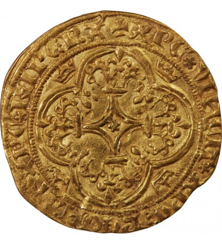 CHARLES VI LE FOU - ECU D'OR A LA COURONNE 1394 ANGERS