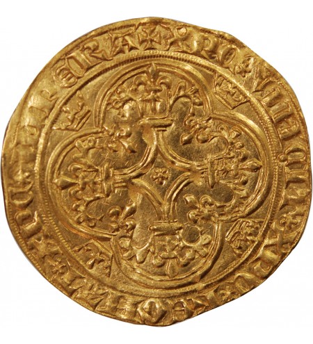 CHARLES VI LE FOU - ECU D'OR A LA COURONNE 1394 ANGERS
