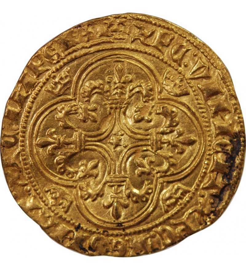 CHARLES VI LE FOU - ECU D'OR A LA COURONNE 1394 TOULOUSE