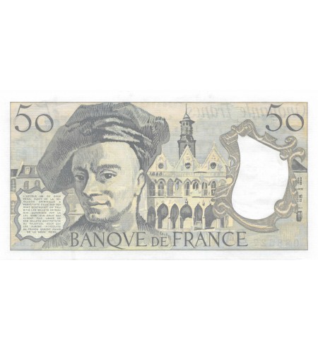 FRANCE, QUENTIN DE LA TOUR - 50 FRANCS 1991 - SERIE X.65 - SUP+