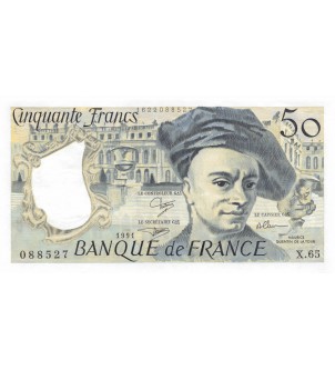 FRANCE, QUENTIN DE LA TOUR - 50 FRANCS 1991 - SERIE X.65 - SUP+