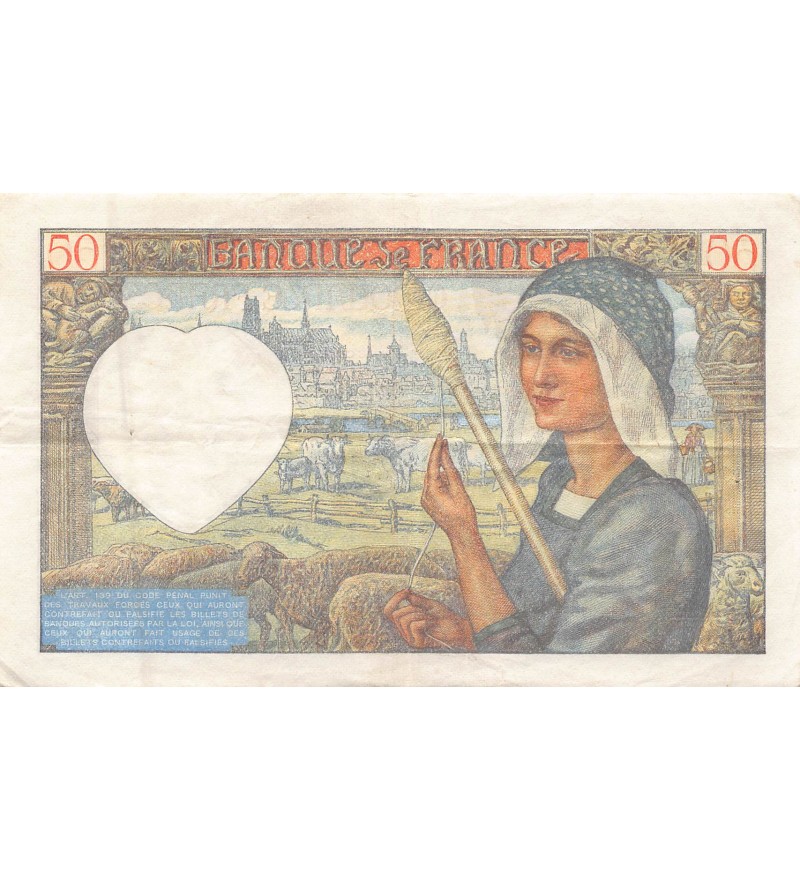 FRANCE - 50 FRANCS JACQUES COEUR 13/02/1941 - TTB