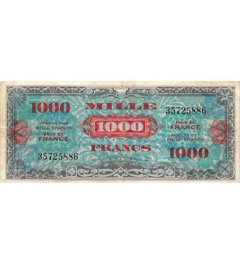 IMPRESSION AMERICAINE - 1000 FRANCS DRAPEAU Type 1944 - TB+