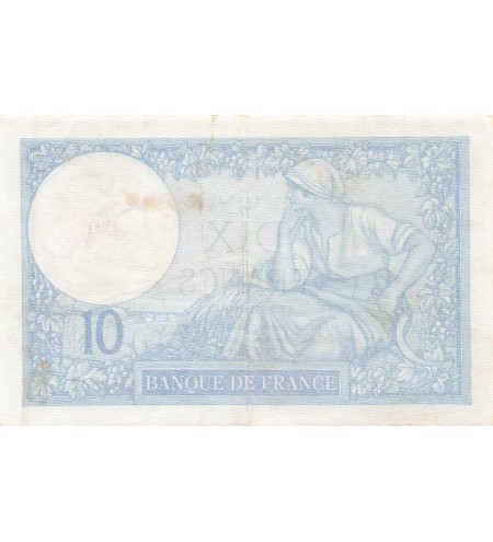 FRANCE - 10 FRANCS MINERVE 26/12/1940 - TTB+