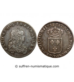 LOUIS XV - 1/3 ECU DE FRANCE 1721 T NANTES