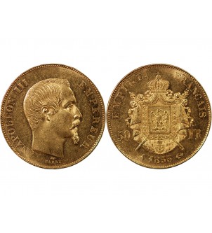 NAPOLEON III ﻿ - 50 FRANCS OR 1855 A PARIS﻿ 2