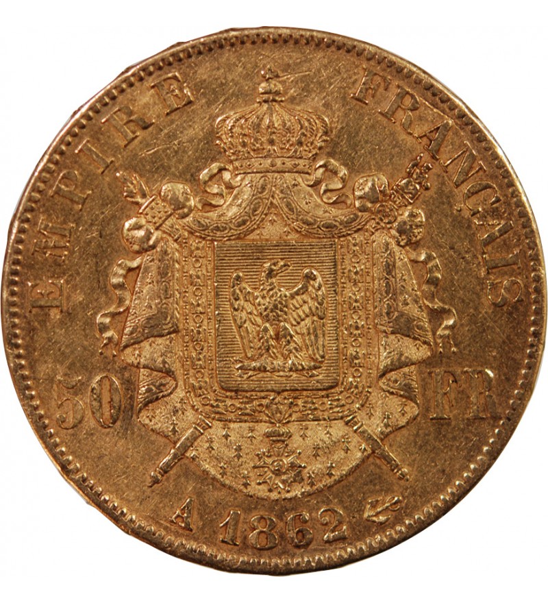 NAPOLEON III ﻿- 50 FRANCS OR 1862 A PARIS﻿