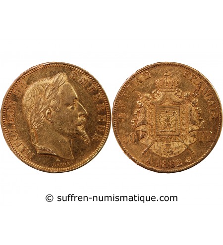 NAPOLEON III ﻿- 50 FRANCS OR 1862 A PARIS﻿