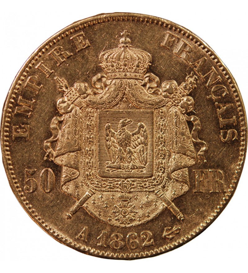 NAPOLEON III ﻿- 50 FRANCS OR 1862 A PARIS﻿