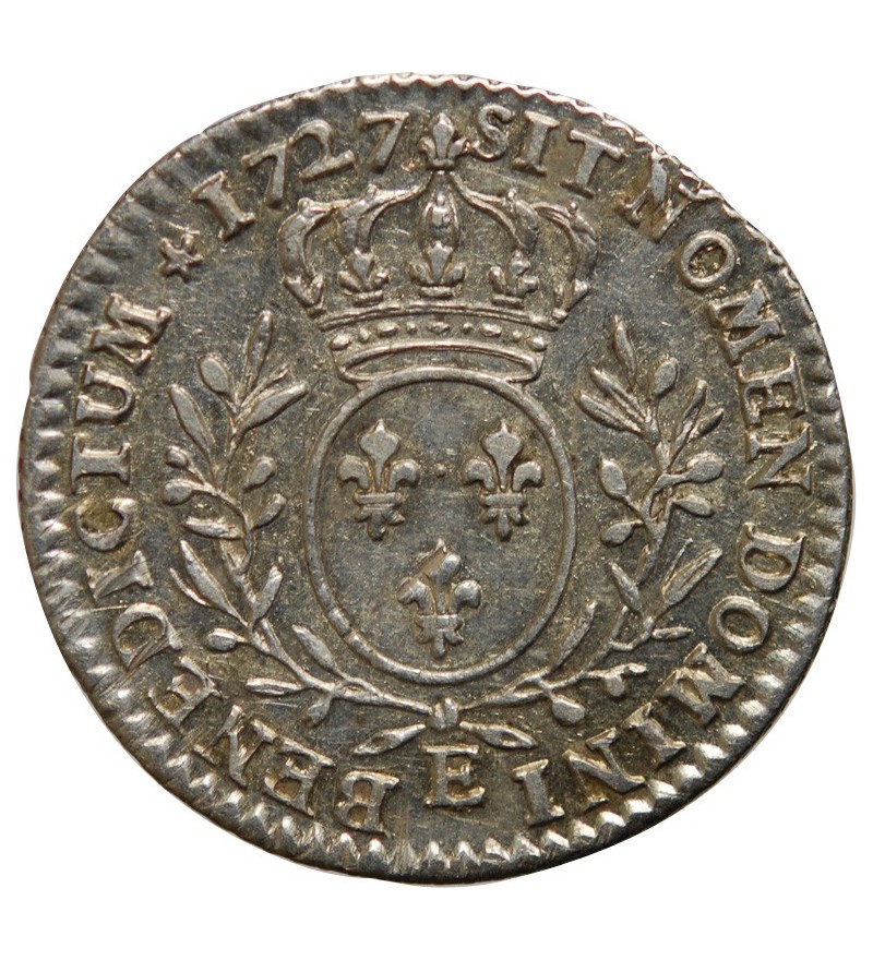 LOUIS XV - 1/10 ECU AUX BRANCHES D'OLIVIER 1727 E TOURS