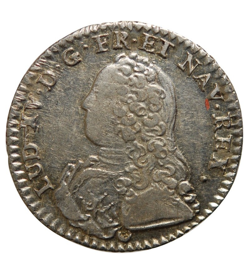 LOUIS XV - 1/10 ECU AUX BRANCHES D'OLIVIER 1727 E TOURS