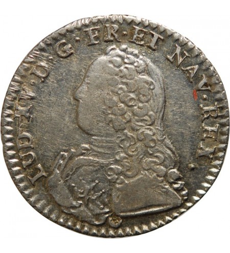 LOUIS XV - 1/10 ECU AUX BRANCHES D'OLIVIER 1727 E TOURS