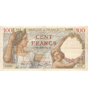 FRANCE - 100 FRANCS SULLY 12/10/1939 - TTB 2