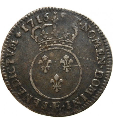LOUIS XV - 1/10 ECU VERTUGADIN 1716 E TOURS