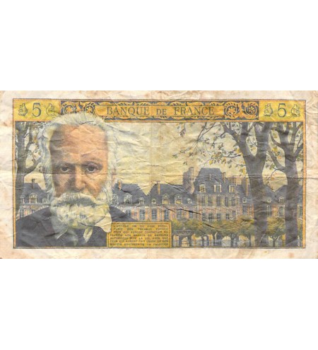 FRANCE, VICTOR HUGO - 5 NF 06/05/1965 - TB