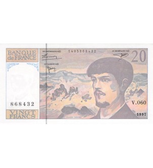 FRANCE, DEBUSSY - 20 FRANCS 1997 - SERIE V.060 - NEUF 2
