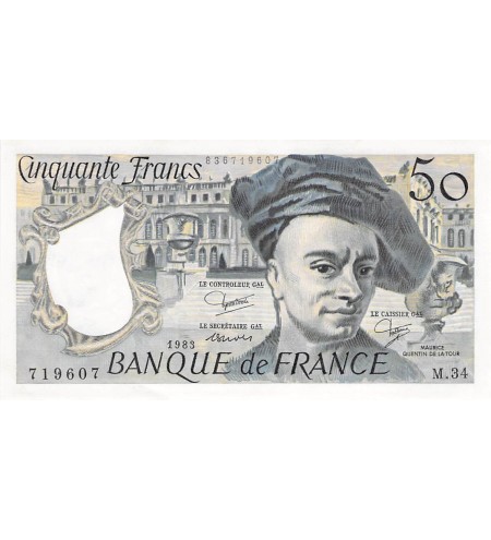 FRANCE, QUENTIN DE LA TOUR - 50 FRANCS 1983 - SERIE M.34 - SPL