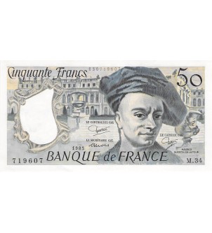 FRANCE, QUENTIN DE LA TOUR - 50 FRANCS 1983 - SERIE M.34 - SPL 2