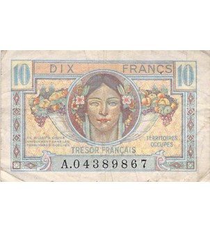 TRÉSOR FRANCAIS - 10 FRANCS type 1947 TERRITOIRES OCCUPÉS - TB+