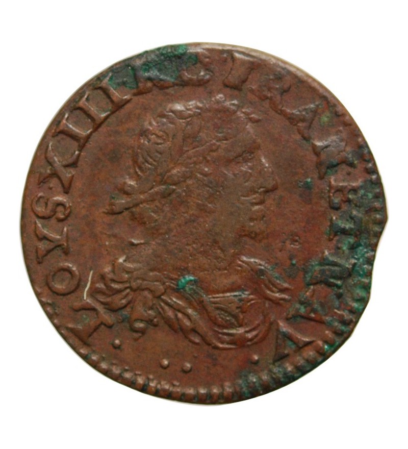 LOUIS XIII - DOUBLE TOURNOIS 1639 "Atelier de l'axe Loire-Rhône"﻿