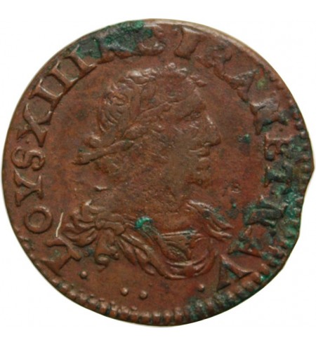 LOUIS XIII - DOUBLE TOURNOIS 1639 "Atelier de l'axe Loire-Rhône"﻿