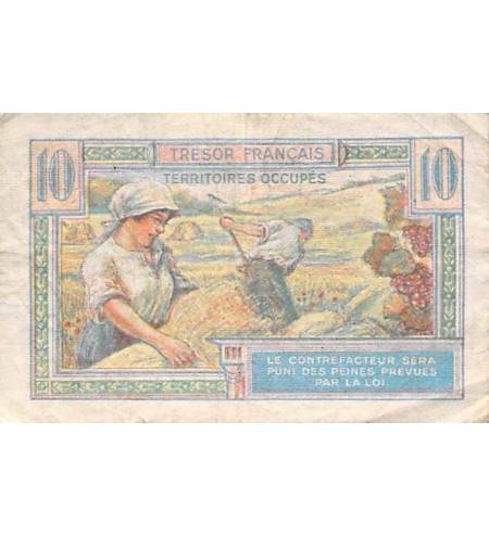 TRÉSOR FRANCAIS - 10 FRANCS type 1947 TERRITOIRES OCCUPÉS - TB+