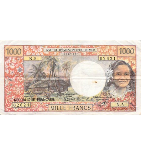 TAHITI - 1000 FRANCS 1983 PAPEETE