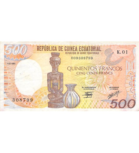GUINÉE ÉQUATORIALE - 500 FRANCOS 01/01/1985