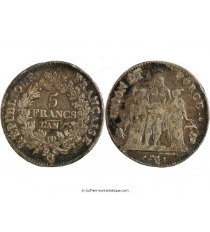 France 5 Francs Union & Force - An7 Q