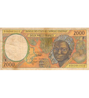 BANQUE DES ETATS D'AFRIQUE CENTRALE, CAMEROUN - 2000 FRANCS 1993