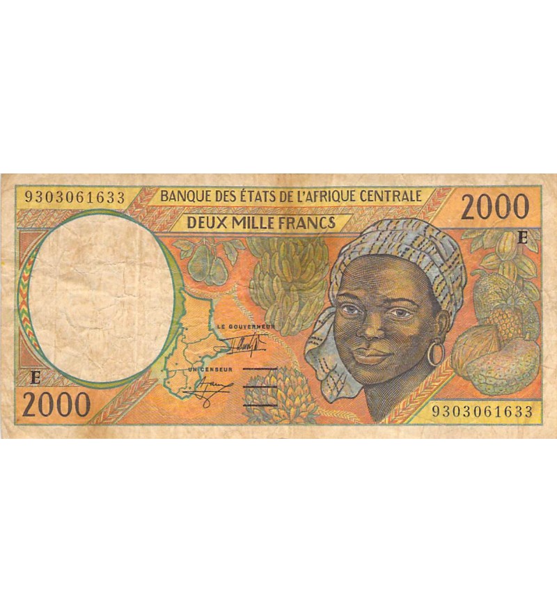 BANQUE DES ETATS D'AFRIQUE CENTRALE, CAMEROUN - 2000 FRANCS 1993