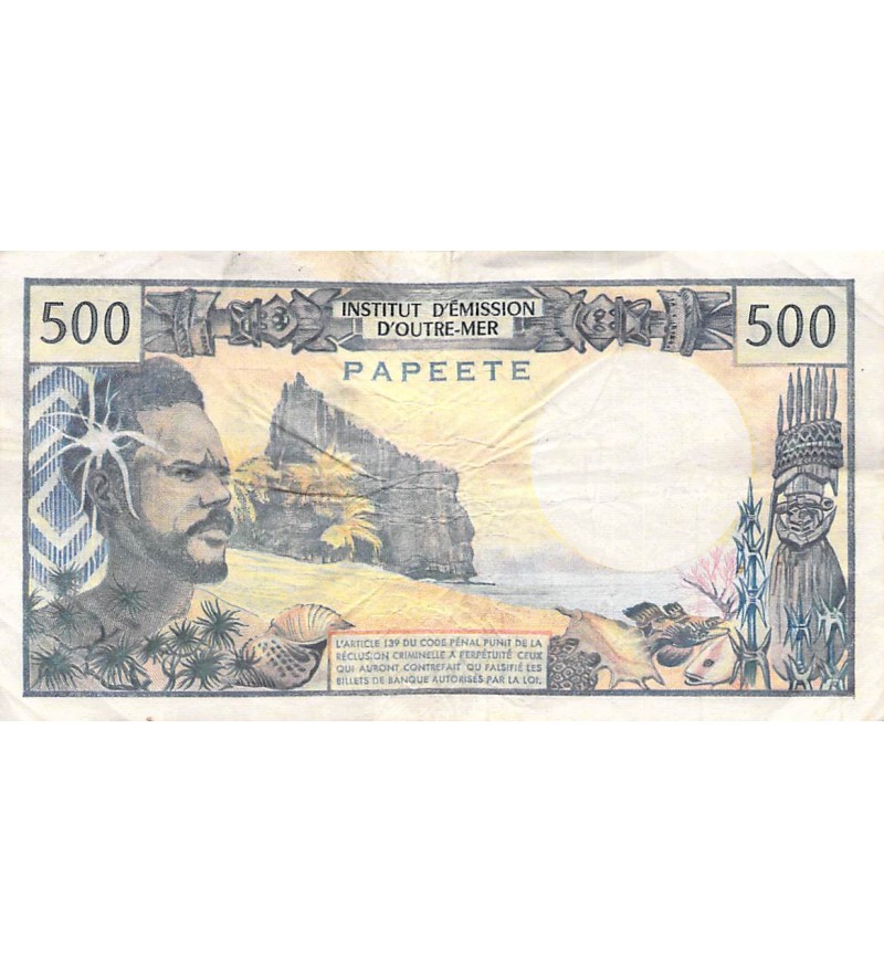 TAHITI - 500 FRANCS 1985 PAPEETE