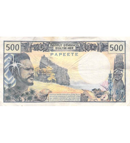 TAHITI - 500 FRANCS 1985 PAPEETE